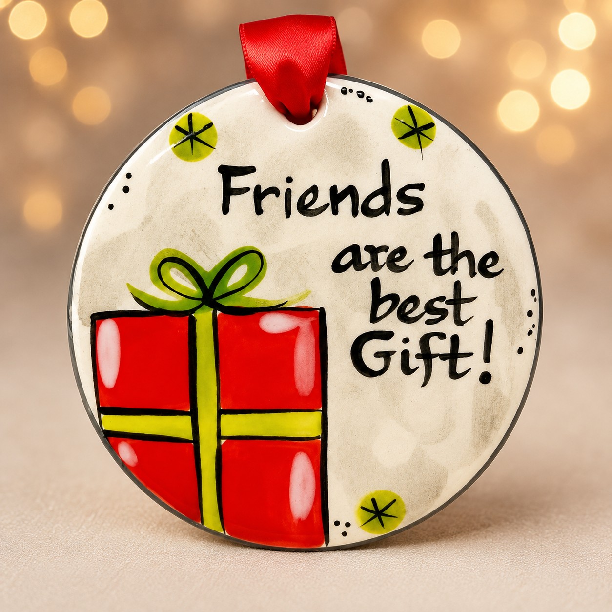Friends Best Gift Flat Ornament